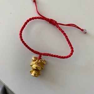 Cancer zodiac pure real gold bracelet